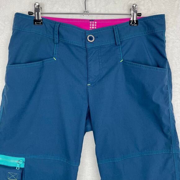 Title Nine Trail Mix Capri Pants Womens Sz 6 Blue Cargo Cropped‎ Hiking Outdoor - Picture 4 of 16